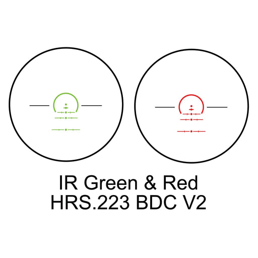 Barska 1-8x24mm HRS .223 BDC IR SWAT-AR Rifle Scope IR Green & Red BDC Reticle