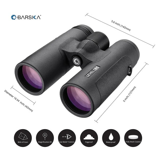 Barska 10x42mm WP Level ED Binoculars Specs