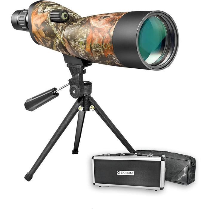 Barska 20-60x60mm WP Blackhawk Straight Spotting Scope Mossy Oak Break-Up Camo Body with Cases