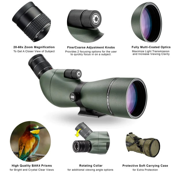 Barska 20-60x85mm Level ED Spotting Scope Features