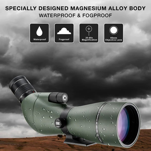 Barska 20-60x85mm Level ED Spotting Scope Highlights