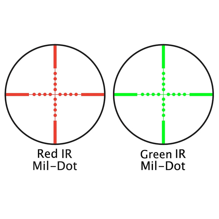 Barska 3-9x42mm IR Contour External Target Turrets Compact Rifle Scope Red and Green IR Mil-Dot Reticle