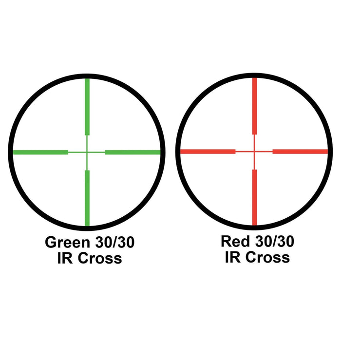 Barska 3-9x42mm IR Contour Mil-Dot Compact Rifle Scope Rings IR Cross Reticle