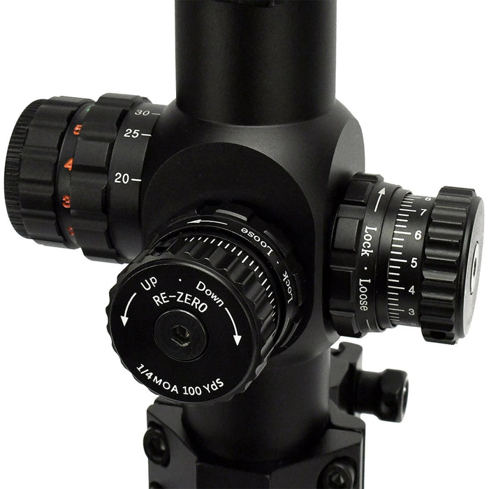 Barska 4-16x50mm IR Tactical Rifle Scope with First Focal Plane Trace MOA Reticle Adjustment Knobs