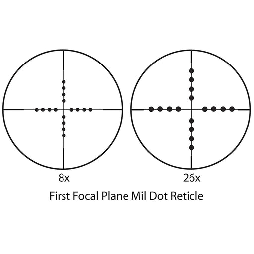Barska 8-26x50mm Benchmark Long Range First Focal Plane Mil-Dot Rifle Scope 8x and 26x Reticle