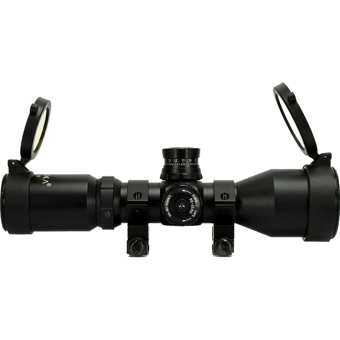 Barska Contour 3-9x42mm IR Compact Rifle Scope with Trace Reticle Body Lens Caps