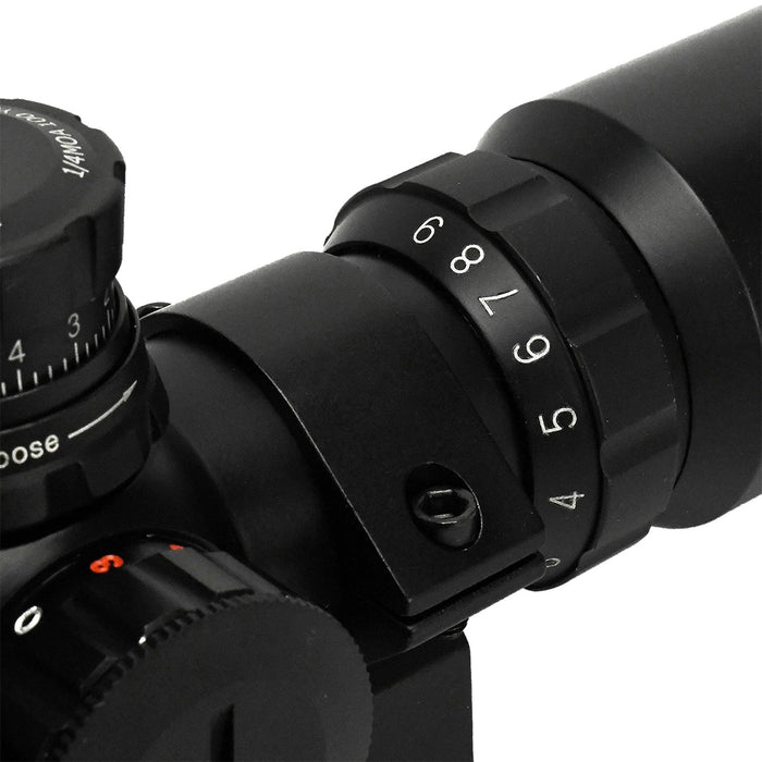 Barska Contour 3-9x42mm IR Compact Rifle Scope with Trace Reticle Weaver Style Ring