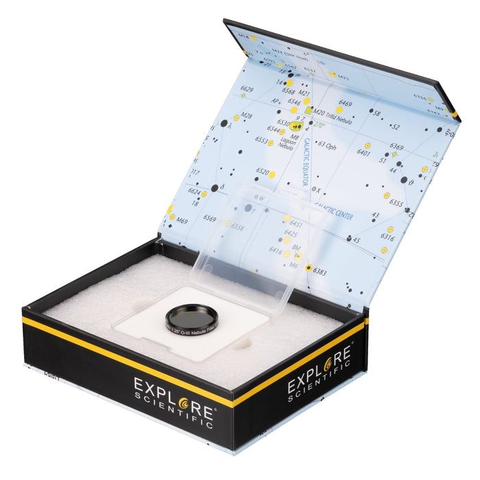 Explore Scientific 1.25-inch 6.5nm Nebula Filter Oxygen III - 310105 with Box