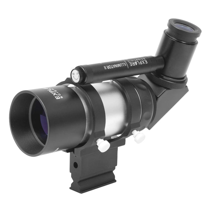 Explore Scientific 8x50mm Illuminated Polar Right Angle Finder Scope with Battery Life Illuminator II