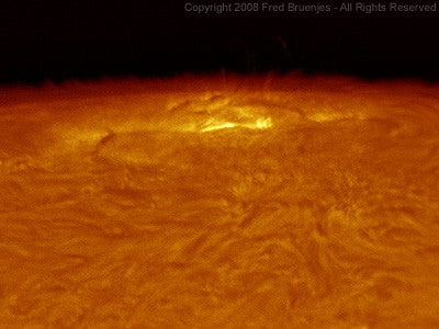 Image No.1 Captured Using DayStar Quantum Hydrogen Alpha 0.4A PE Solar Filter - .4QPE