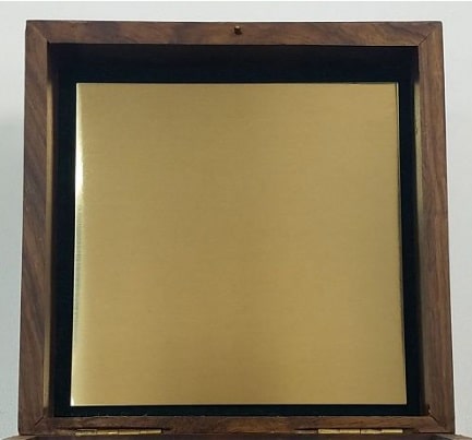 Stanley London Engravable Executive Nautical Brass Desk Compass Wooden Box Inside Lid