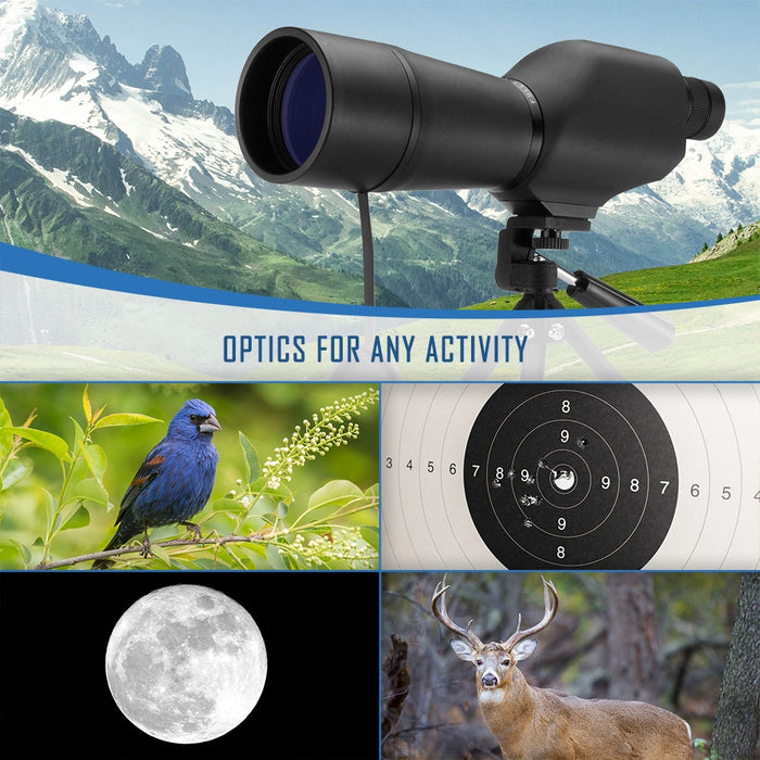 Barska 20-60x60mm WP Colorado Straight Spotting Scope Black Outdoors