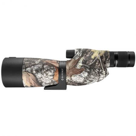 Barska 20-60x65mm WP Level Straight Mossy Oak Break-Up Camo Spotting Scope Left Side Profile of Body