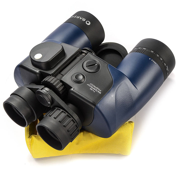 Barska 7x50mm WP Deep Sea Range Finding Reticle Compass Binoculars Body Top Profile