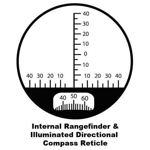 Barska 8x30mm WP Battalion Range Finding Reticle Illuminated Compass Binoculars IR and Illuminated Directional Compass Reticle