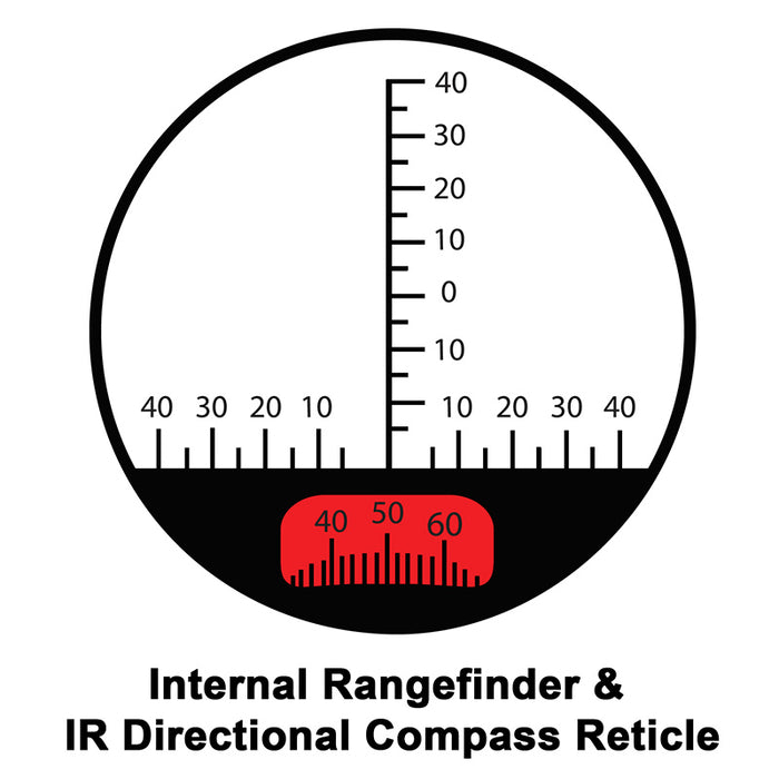 Barska 8x30mm WP Battalion Range Finding Reticle Illuminated Compass Binoculars Internal Rangefinder and IR Directional Compass Reticle