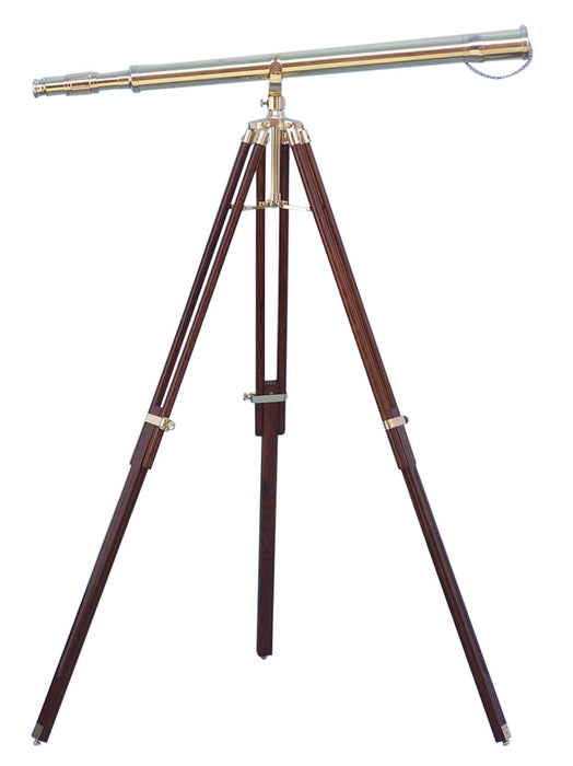 Hampton Nautical 62-Inch Floor Standing Brass Galileo Telescope
