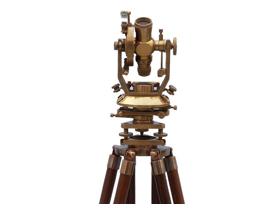 Hampton Nautical 62-Inch Floor Standing Brass Theodolite