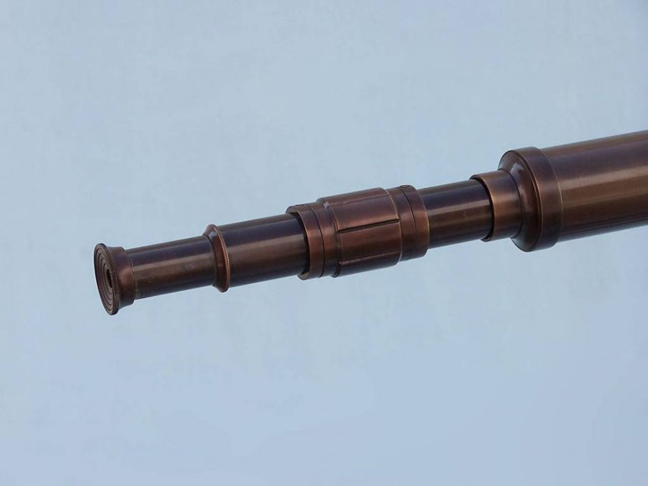 Hampton Nautical 62-Inch Floor Standing Bronzed Galileo Telescope Extended Eyepiece