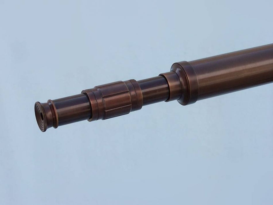 Hampton Nautical 62-Inch Floor Standing Bronzed Galileo Telescope Eyepiece