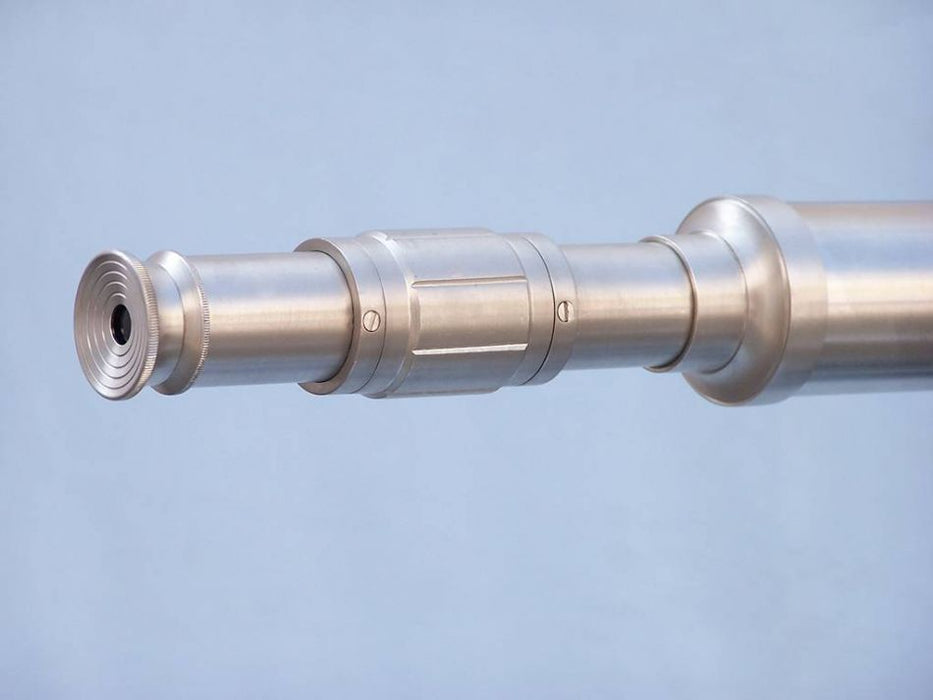Hampton Nautical 62-Inch Floor Standing Brushed Nickel Galileo Telescope Eyepiece