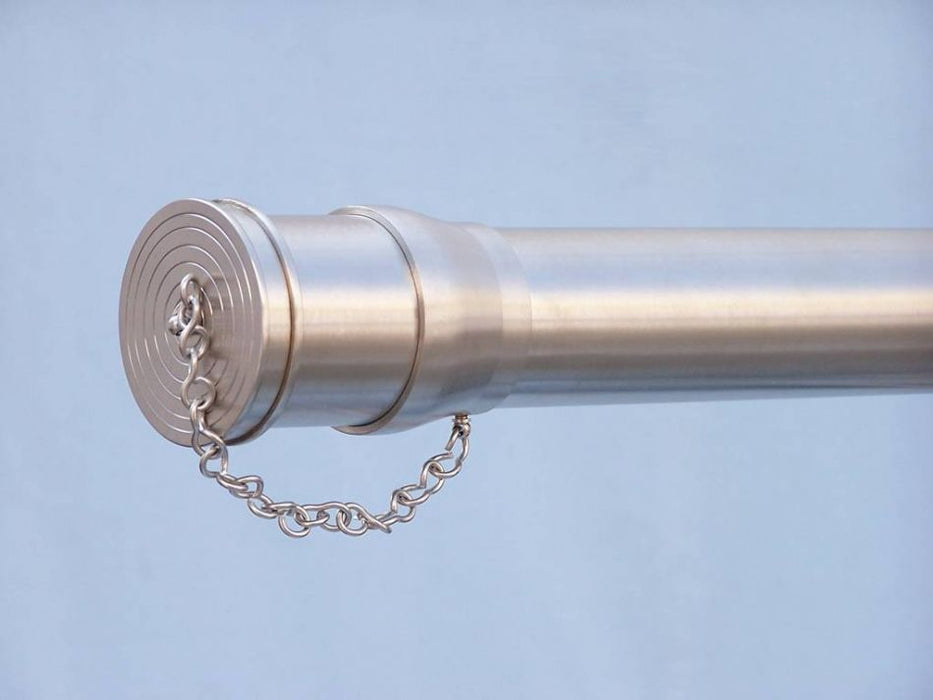 Hampton Nautical 62-Inch Floor Standing Brushed Nickel Galileo Telescope Objective Lens Cap