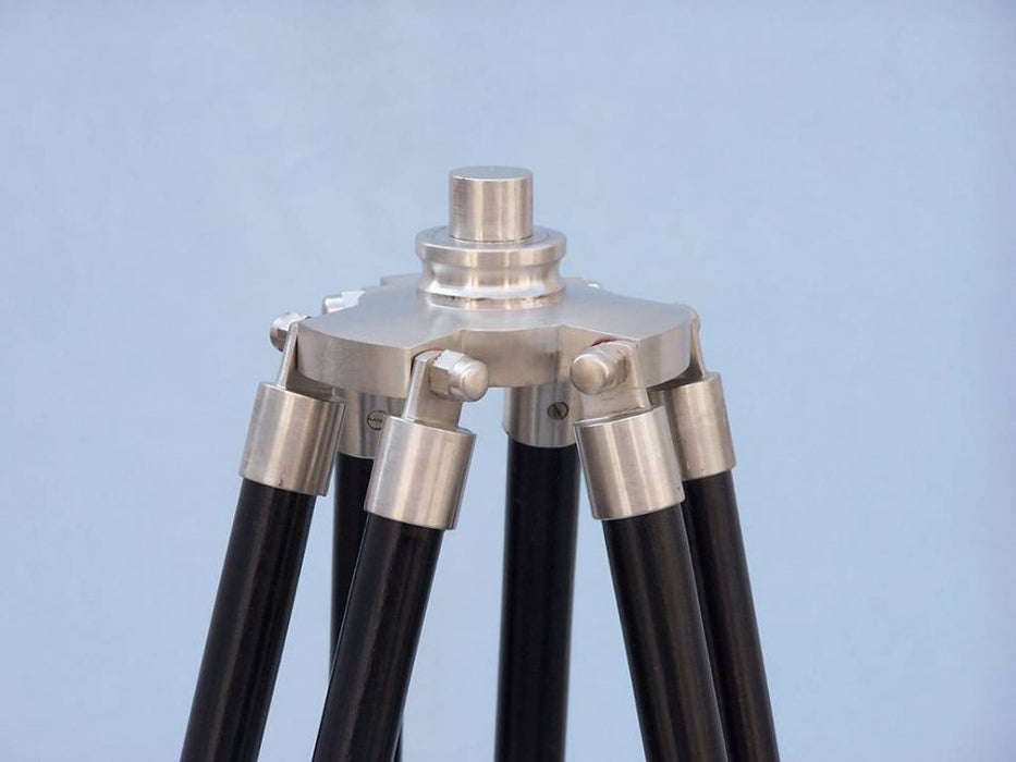 Hampton Nautical 62-Inch Floor Standing Brushed Nickel Galileo Telescope Tripod Base