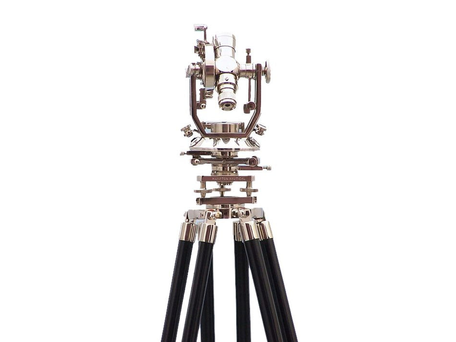 Hampton Nautical 62-Inch Floor Standing Chrome Theodolite