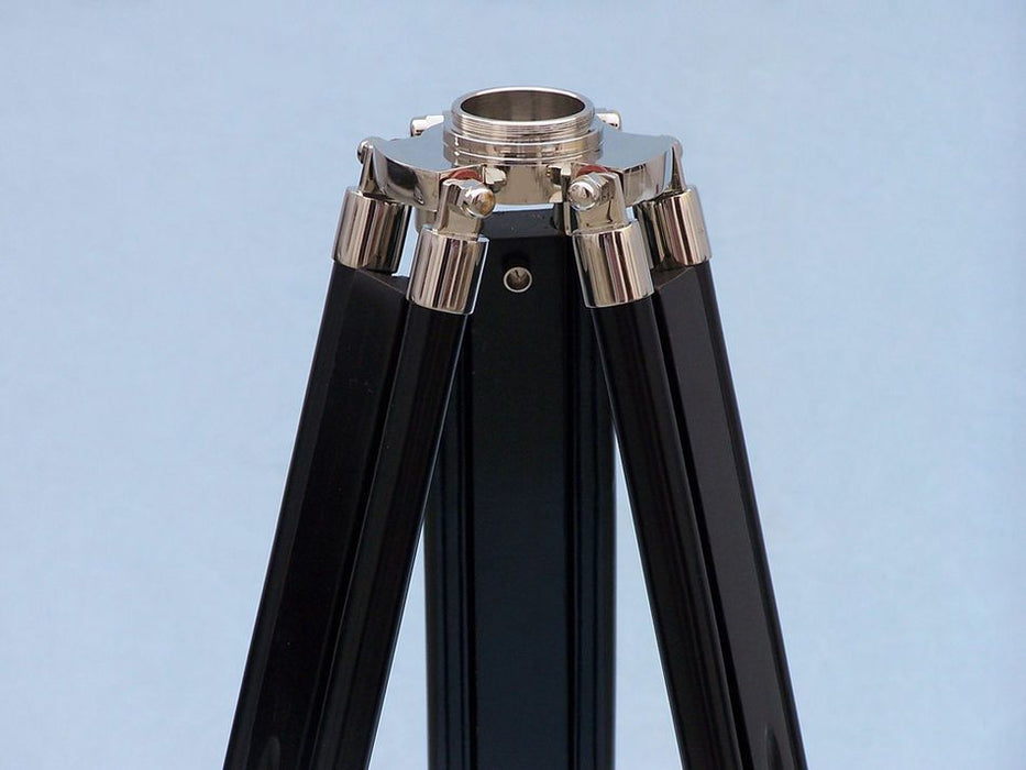 Hampton Nautical 62-Inch Floor Standing Chrome Theodolite Tripod Base