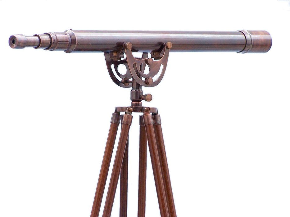 Hampton Nautical 65-Inch Floor Standing Antique Copper Anchormaster Telescope