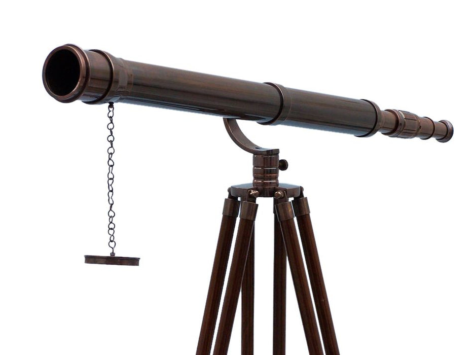 Hampton Nautical 65-Inch Floor Standing Antique Copper Galileo Telescope