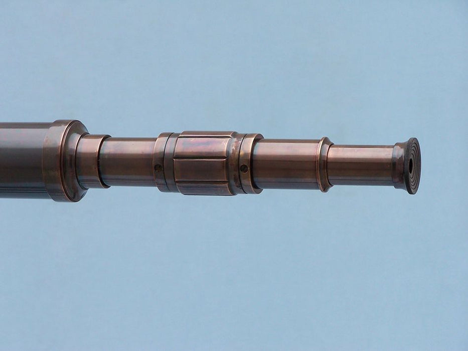 Hampton Nautical 65-Inch Floor Standing Antique Copper Galileo Telescope Eyepiece