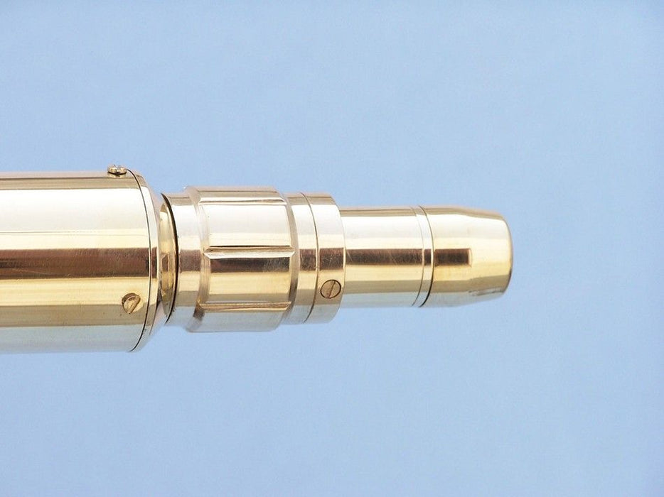 Hampton Nautical 65-Inch Floor Standing Brass Anchormaster Telescope Eyepiece