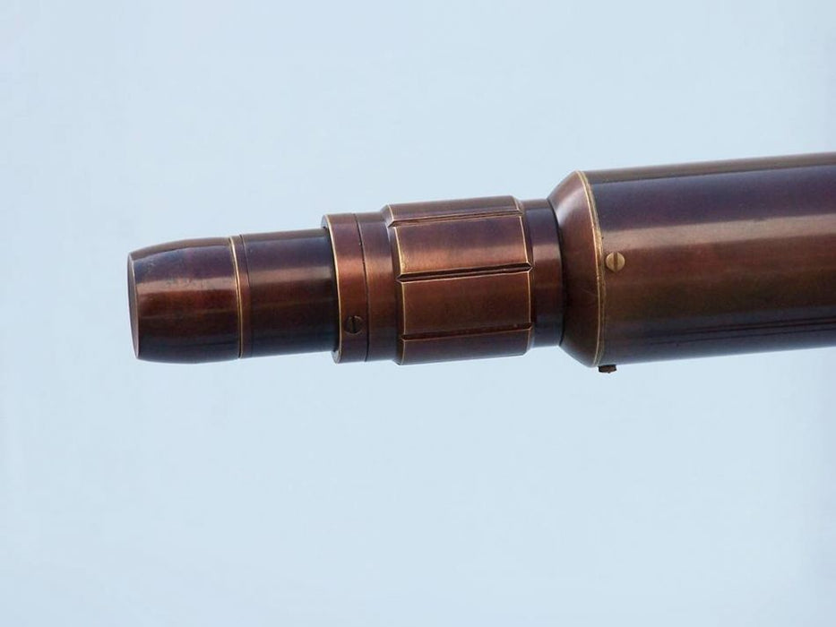 Hampton Nautical 65-Inch Floor Standing Bronzed Anchormaster Telescope Eyepiece