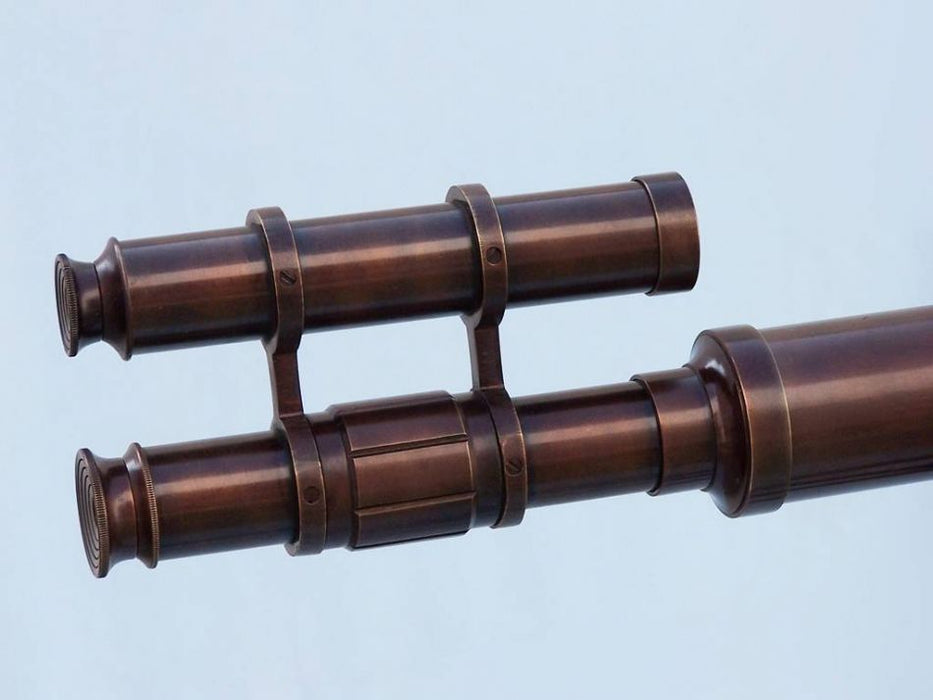 Hampton Nautical 65-Inch Floor Standing Bronzed Griffith Astro Telescope Eyepiece and Viewfinder