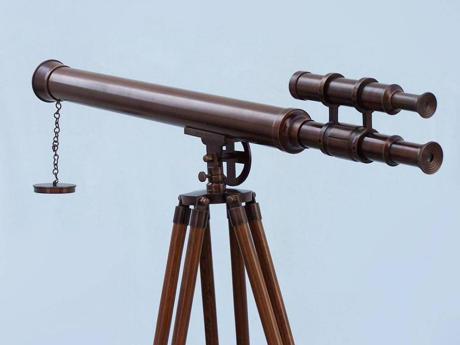 Hampton Nautical 65-Inch Floor Standing Bronzed Griffith Astro Telescope Rear Body Eyepiece and Viewfinder