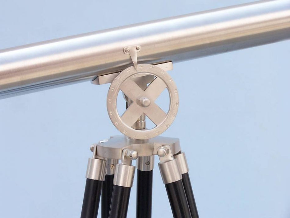 Hampton Nautical 65-Inch Floor Standing Brushed Nickel Griffith Astro Telescope Body Dial
