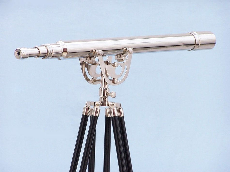Hampton Nautical 65-Inch Floor Standing Chrome Anchormaster Telescope Body on Tripod