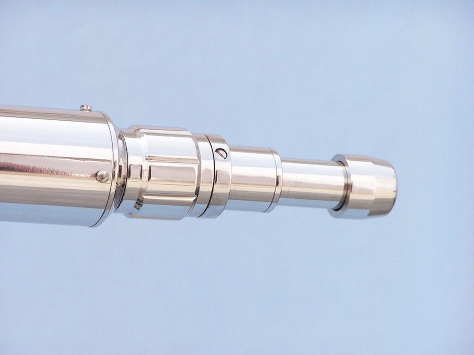 Hampton Nautical 65-Inch Floor Standing Chrome Anchormaster Telescope Extended Eyepiece
