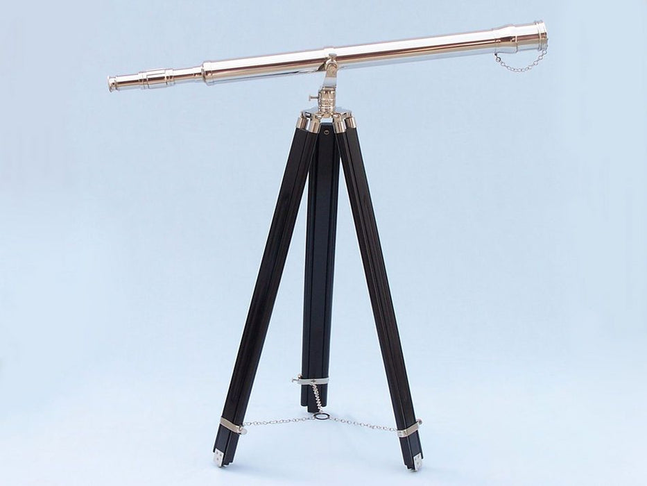 Hampton Nautical 65-Inch Floor Standing Chrome Galileo Telescope with Tripod
