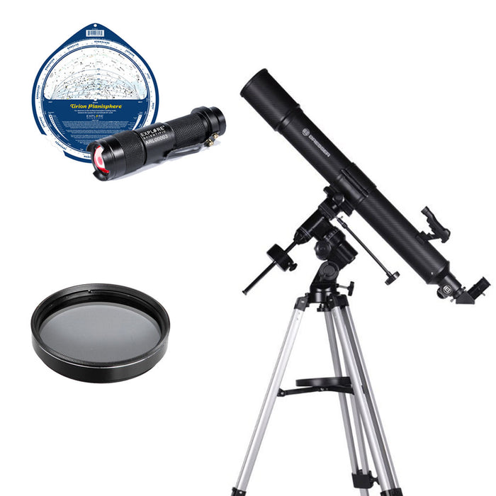 Bresser Quasar 80mm Refractor w/ EQ Mount - Ultimate Bundle Package