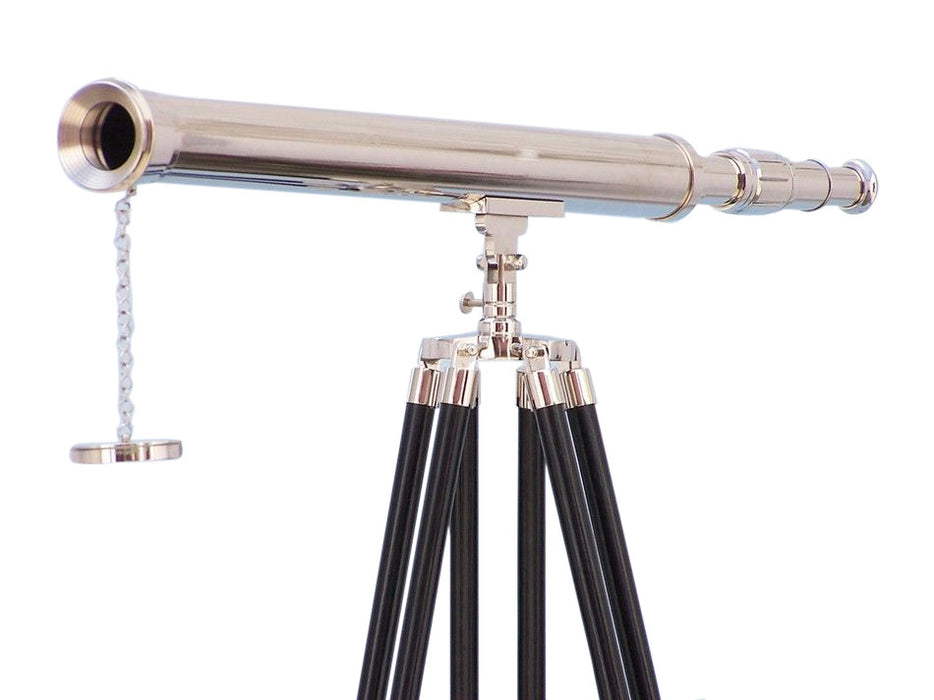 Hampton Nautical 60-inch Floor Standing Chrome Harbor Master Telescope