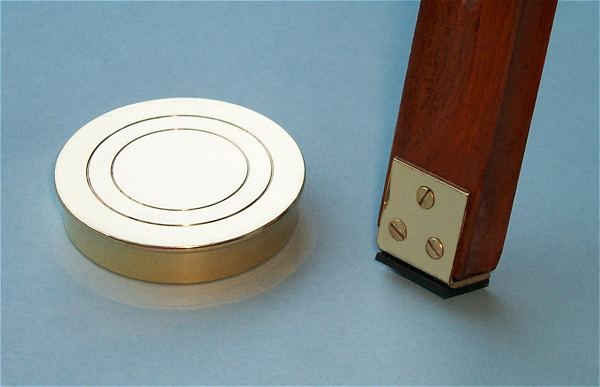 Stanley London 38mm Engravable Polished Brass Harbormaster Brass Telescope w/ Hardwood Tripod