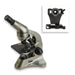 A Man Using Carson Beginner LED Biological Microscope Body and Smartphone Adapter