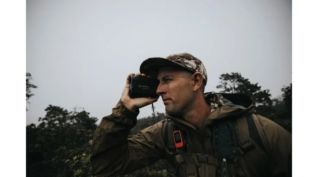 A Man Using the Leupold RX-5000 TBR/W Rangefinder