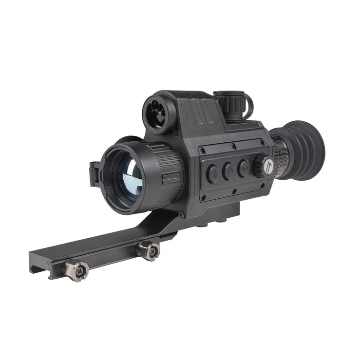 Alpen Apex LRF 35mm Mounted Thermal Riflescope - Angled Front View With Mounting Bracket