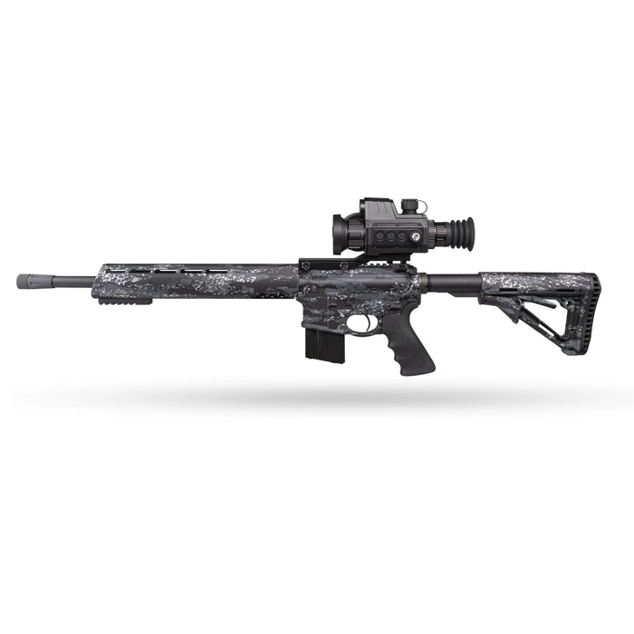 Alpen Apex LRF 50mm Mounted Thermal Riflescope - Mounted on a Rifle, Full Side View