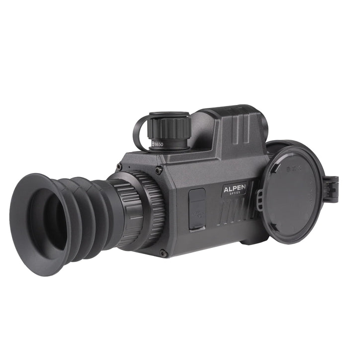 Alpen Apex LRF 50mm Mounted Thermal Riflescope - Rear Angled View Showing Eyepiece and Housing