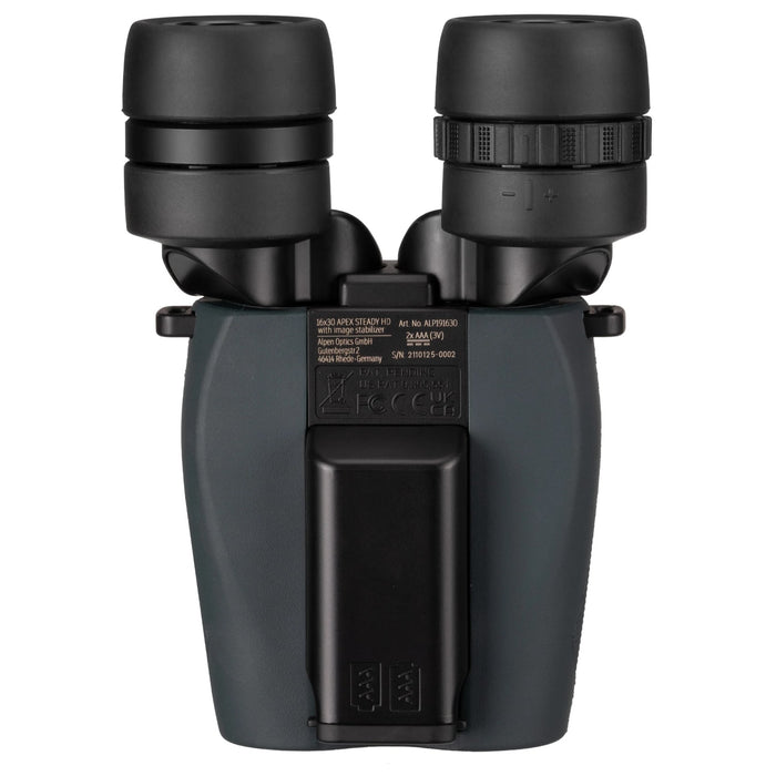Alpen Apex Steady 16x30mm HD Binoculars with Image Stabilization Body Under View Profile