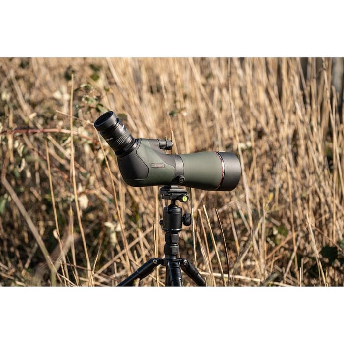 Alpen Apex XP 20-60x80mm ED Waterproof Spotting Scope Mounted on Tripod Outdoors